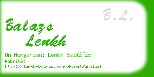 balazs lenkh business card